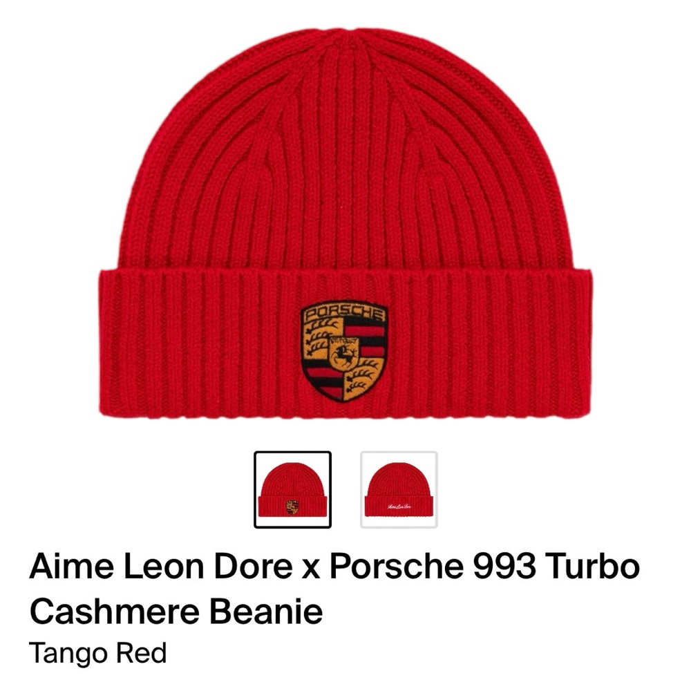Aime Leon Dore x Porsche design 993 Turbo cashmere beanie. NWT NEW